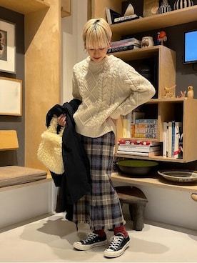 BEAMS BOYさん(レディース・159cm)の冬コーディネート