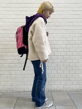「Gregory」｜「アイテム（ブルゾン）」を使った、BEAMS BOYさん（レディース・155cm）の冬コーディネート