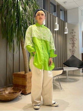 「BEAMS BOY（ビームスボーイ）のBEAMS BOY / 2WAY レース アームカバー（付け襟）」を使った、BEAMS BOYさん（レディース・159cm）の冬コーディネート