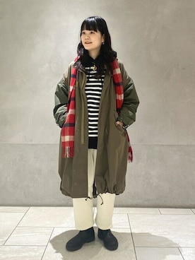 「BEAMS BOY（ビームスボーイ）のアイテム（モッズコート）」を使った、BEAMS BOYさん（レディース・155cm）の冬コーディネート