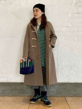 「BEAMS BOY（ビームスボーイ）のアイテム（ダッフルコート）」を使った、BEAMS BOYさん（レディース・158cm）の冬コーディネート