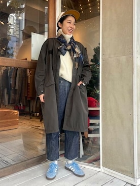 「BEAMS BOY（ビームスボーイ）のアイテム（モッズコート）」を使った、BEAMS BOYさん（レディース・162cm）の冬コーディネート