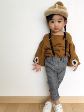 さーちゃんさん(キッズ・90cm)の秋コーディネート
