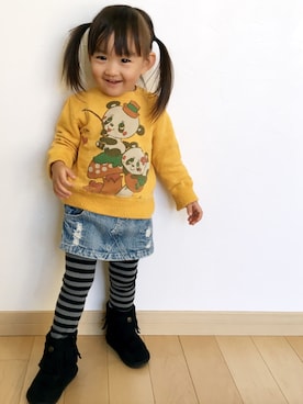 「グラグラ」｜さーちゃんさん（キッズ・90cm）の秋コーディネート