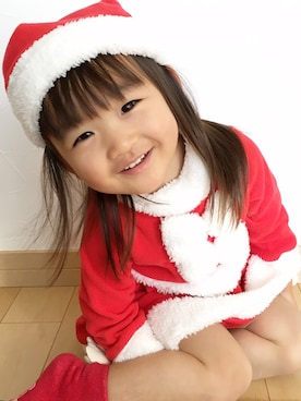 「海外子供服」｜「アイテム（ワンピース/ドレス）」を使った、さーちゃんさん（キッズ・90cm）の冬コーディネート