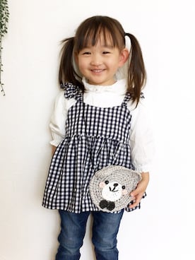 「アイテム（キャミソール）」を使った、さーちゃんさん（キッズ・90cm）の春コーディネート