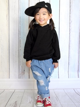 「flake（フレーク）のアイテム」を使った、さーちゃんさん（キッズ・100cm）の冬コーディネート