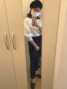 「Champion（チャンピオン）のアイテム（シャツ/ブラウス）」を使った、risachikiさん（レディース・160cm）の春コーディネート