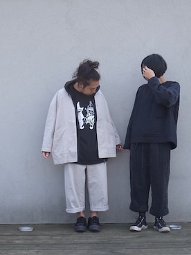 「CRAIG GREEN（クレイググリーン）のアイテム（パンツ）」を使った、higeさん（メンズ・165cm）の春コーディネート