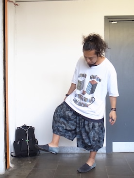 「BUTTERO（ブッテロ）のアイテム（その他シューズ）」を使った、higeさん（メンズ・165cm）の夏コーディネート