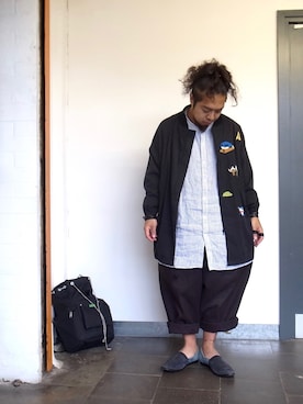 「BUTTERO（ブッテロ）のアイテム（その他シューズ）」を使った、higeさん（メンズ・165cm）の夏コーディネート