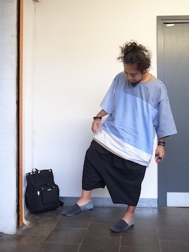 「BUTTERO（ブッテロ）のアイテム（その他シューズ）」を使った、higeさん（メンズ・165cm）の夏コーディネート