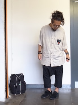 「ANDREA CREWS（アンドレアクルーズ）のアイテム」を使った、higeさん（メンズ・165cm）の秋コーディネート