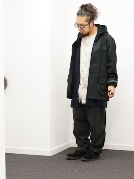 「Y's（ワイズ）のアイテム（ブルゾン）」を使った、higeさん（メンズ・165cm）の冬コーディネート