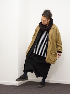 「JULIEN DAVID（ジュリエンデビッド）のアイテム（シューズ）」を使った、higeさん（メンズ・165cm）の冬コーディネート