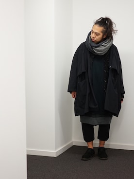 「oversize」｜「アイテム（チェスターコート）」を使った、higeさん（メンズ・165cm）の春コーディネート