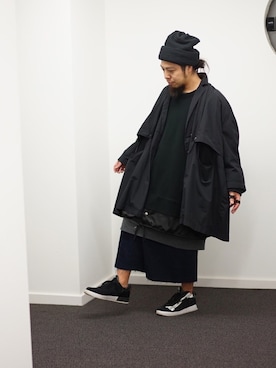 「oversize」｜「アイテム（チェスターコート）」を使った、higeさん（メンズ・165cm）の春コーディネート