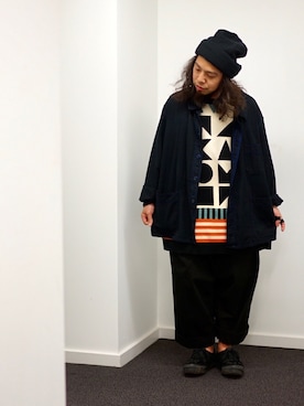 「JULIEN DAVID（ジュリエンデビッド）のアイテム（シューズ）」を使った、higeさん（メンズ・165cm）の春コーディネート