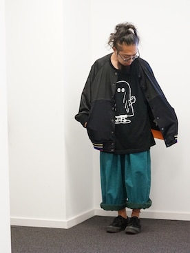 「JULIEN DAVID（ジュリエンデビッド）のアイテム（シューズ）」を使った、higeさん（メンズ・165cm）の春コーディネート