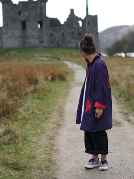 「oversize」｜「アイテム（ナイロンジャケット）」を使った、higeさん（メンズ・165cm）の春コーディネート