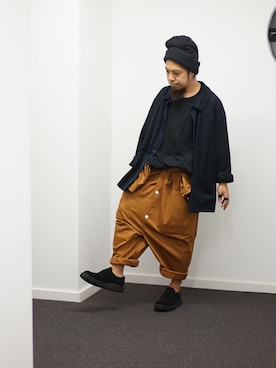 「JULIEN DAVID（ジュリエンデビッド）のアイテム（オールインワン・サロペット）」を使った、higeさん（メンズ・165cm）の春コーディネート