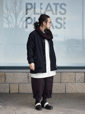 「Martin Margiela」｜「アイテム（ジャケット/アウター）」を使った、higeさん（メンズ・165cm）の冬コーディネート