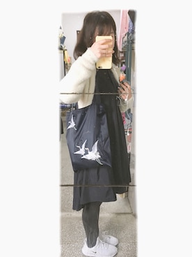 「アイテム（シャツワンピース）」を使った、笑我さん（レディース・168cm・10代）の春コーディネート