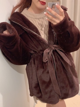 「one after another NICE CLAUP（ワンアフターアナザーナイスクラップ）のアイテム（ミリタリージャケット）」を使った、Asuka🧁さん（レディース・153cm）の秋コーディネート