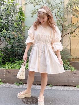 「アイテム（チュニック）」を使った、Asuka🧁さん（レディース・153cm）の春コーディネート