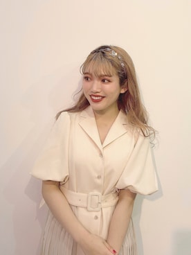 「部屋撮り」｜「アイテム（ワンピース/ドレス）」を使った、Asuka🧁さん（レディース・153cm）の春コーディネート