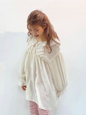 「アイテム（チュニック）」を使った、Asuka🧁さん（レディース・153cm）の秋コーディネート