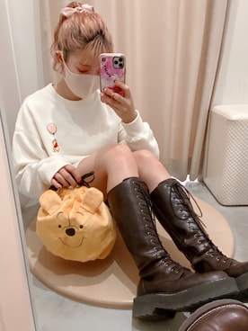 「ぷーさん」｜Asuka🧁さん（レディース・153cm）の冬コーディネート