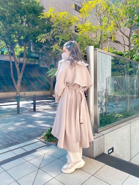 「アイテム（トレンチコート）」を使った、Asuka🧁さん（レディース・153cm）の冬コーディネート