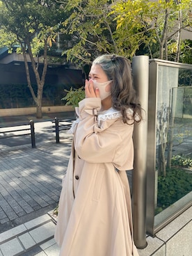 「アイテム（トレンチコート）」を使った、Asuka🧁さん（レディース・153cm）の冬コーディネート