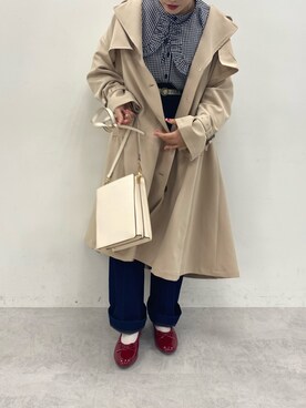 「アイテム（トレンチコート）」を使った、Asuka🧁さん（レディース・153cm）の冬コーディネート