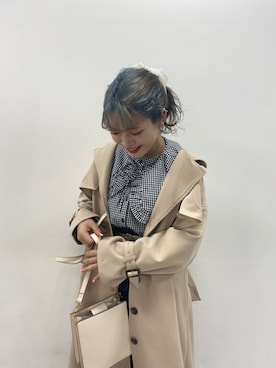 「アイテム（トレンチコート）」を使った、Asuka🧁さん（レディース・153cm）の冬コーディネート