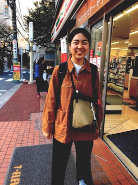 「AMBIDEX（アンビデックス）のアイテム（トップス）」を使った、おにぎりさん（レディース・160cm）の冬コーディネート