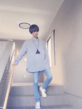 「Dr. Martens（ドクターマーチン）のアイテム（アクセサリー）」を使った、Kazumaさん（メンズ・172cm）の秋コーディネート
