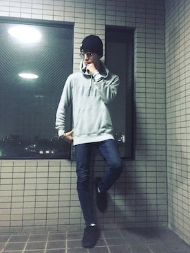 「SEVENDAYS=SUNDAY（セブンデイズサンデイ）のアイテム（帽子）」を使った、Kazumaさん（メンズ・172cm）の秋コーディネート