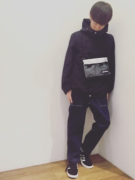 「SEVENDAYS=SUNDAY（セブンデイズサンデイ）のアイテム（マウンテンパーカー）」を使った、Kazumaさん（メンズ・172cm）の秋コーディネート
