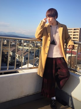 「Dr. Martens（ドクターマーチン）のアイテム（アクセサリー）」を使った、Kazumaさん（メンズ・172cm）の冬コーディネート