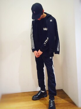 「adidas（アディダス）のアイテム（その他アウター）」を使った、Kazumaさん（メンズ・172cm）の冬コーディネート