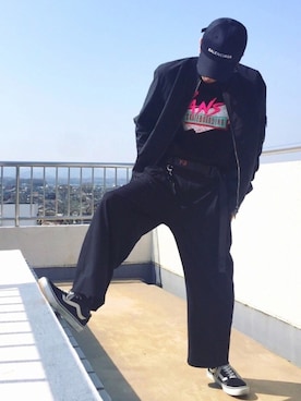 「koe（コエ）のアイテム（ブルゾン）」を使った、Kazumaさん（メンズ・172cm）の春コーディネート