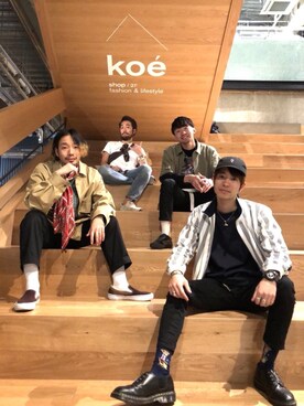 「koe（コエ）のアイテム（その他アウター）」を使った、Kazumaさん（メンズ・172cm）の春コーディネート