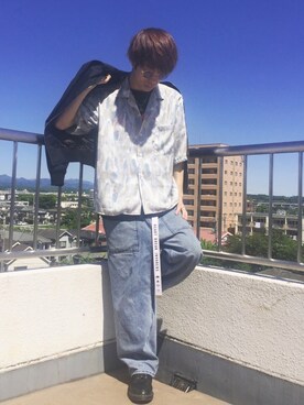 「koe（コエ）のアイテム（ブルゾン）」を使った、Kazumaさん（メンズ・172cm）の春コーディネート