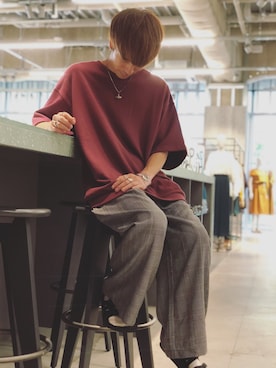 「グレンチェック」｜「アイテム（アナログ腕時計）」を使った、Kazumaさん（メンズ・172cm）の夏コーディネート
