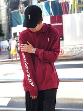 「koe（コエ）のアイテム（帽子）」を使った、Kazumaさん（メンズ・172cm）の夏コーディネート