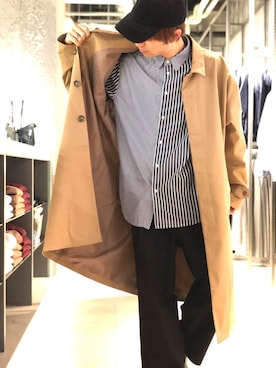 「koe（コエ）のアイテム（帽子）」を使った、Kazumaさん（メンズ・172cm）の秋コーディネート