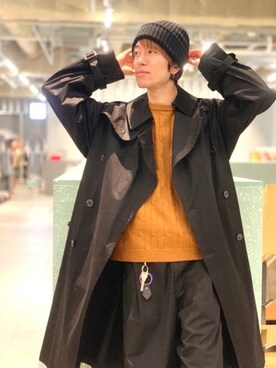 「koe（コエ）のアイテム（帽子）」を使った、Kazumaさん（メンズ・172cm）の秋コーディネート