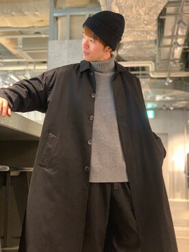 「koe（コエ）のアイテム（帽子）」を使った、Kazumaさん（メンズ・172cm）の秋コーディネート